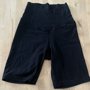 Aerie Black Women's High-Waisted Crossover Biker Shorts Size XS